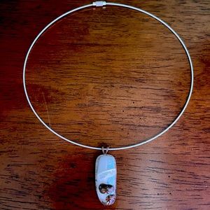 Glass art necklace